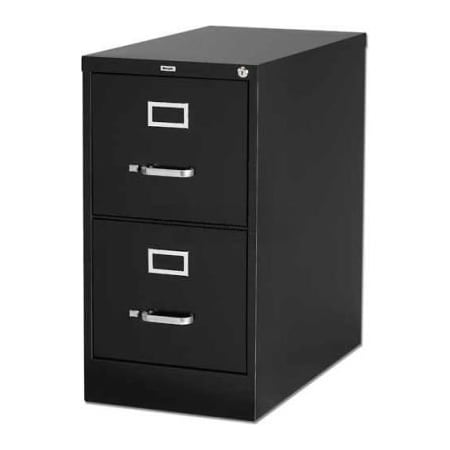 SP RICHARDS Lorell® 2-Drawer Heavy Duty Vertical File Cabinet, 15"W x 26-1/2"D x 28-3/8"H, Black LLR60194